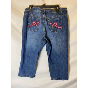 Roco Wear Womens Size 16 Capri Cropped denim Jeans 2000s Vintage y2K